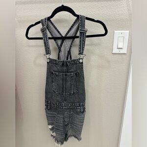Abercrombie & Fitch Charcoal Denim Overalls